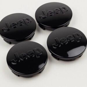 64mm Jeep Black Wheel Center Caps